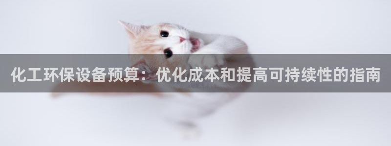 亿万 下载：化工环保设备预算：优化成本和提高可持续性的指南