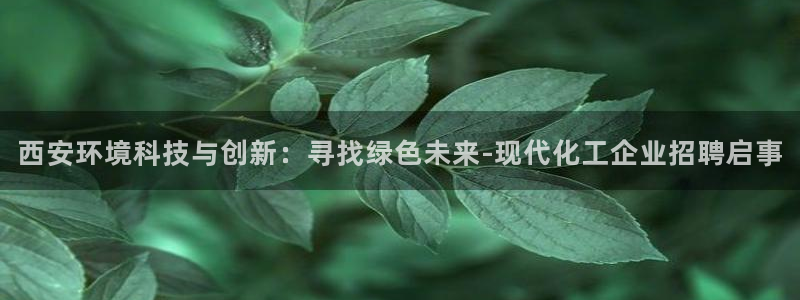 亿万第一季字幕：西安环境科技与创新：寻找绿色未来-现代化工企业招聘启事