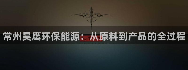 亿万先生现在的网址谁知道：常州昊鹰环保能源：从原料到产品的全过程