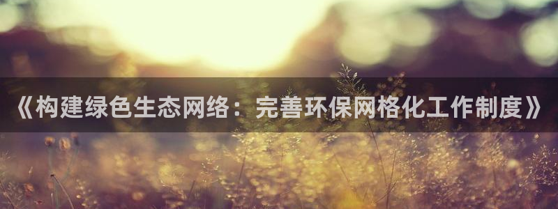 亿万先生官方网站客户端下载安装手机版：《构建绿色生态网络：完善环保网格化工作制度》