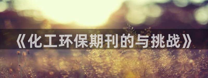亿万 在线：《化工环保期刊的与挑战》